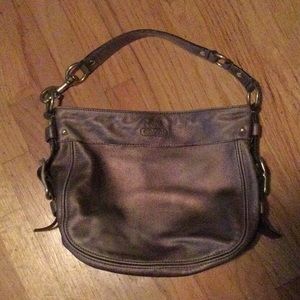 Soft Gold leather coach handbag